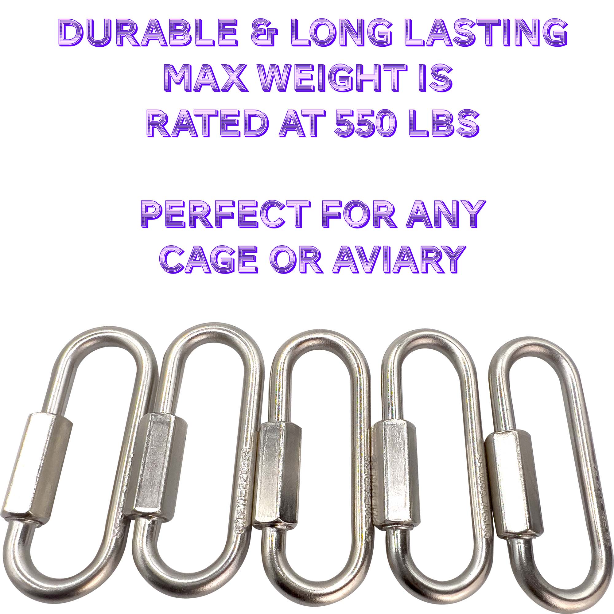 7007 Nickel Plated 2.5 Inch Wide Mouth Toy Quick Link