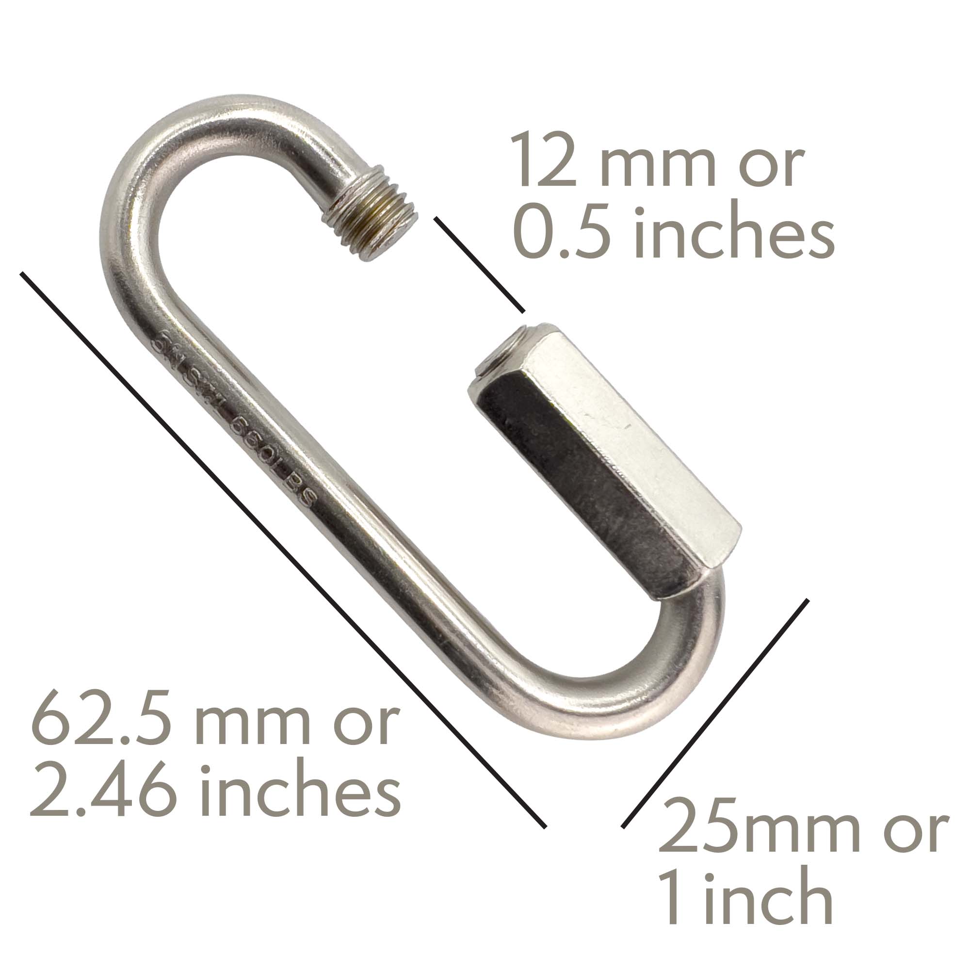 7007 Nickel Plated 2.5 Inch Wide Mouth Toy Quick Link