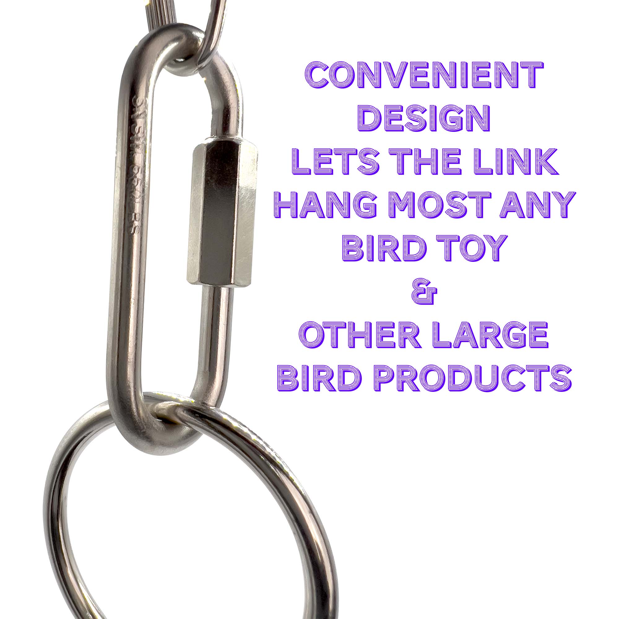 7007 Nickel Plated 2.5 Inch Wide Mouth Toy Quick Link
