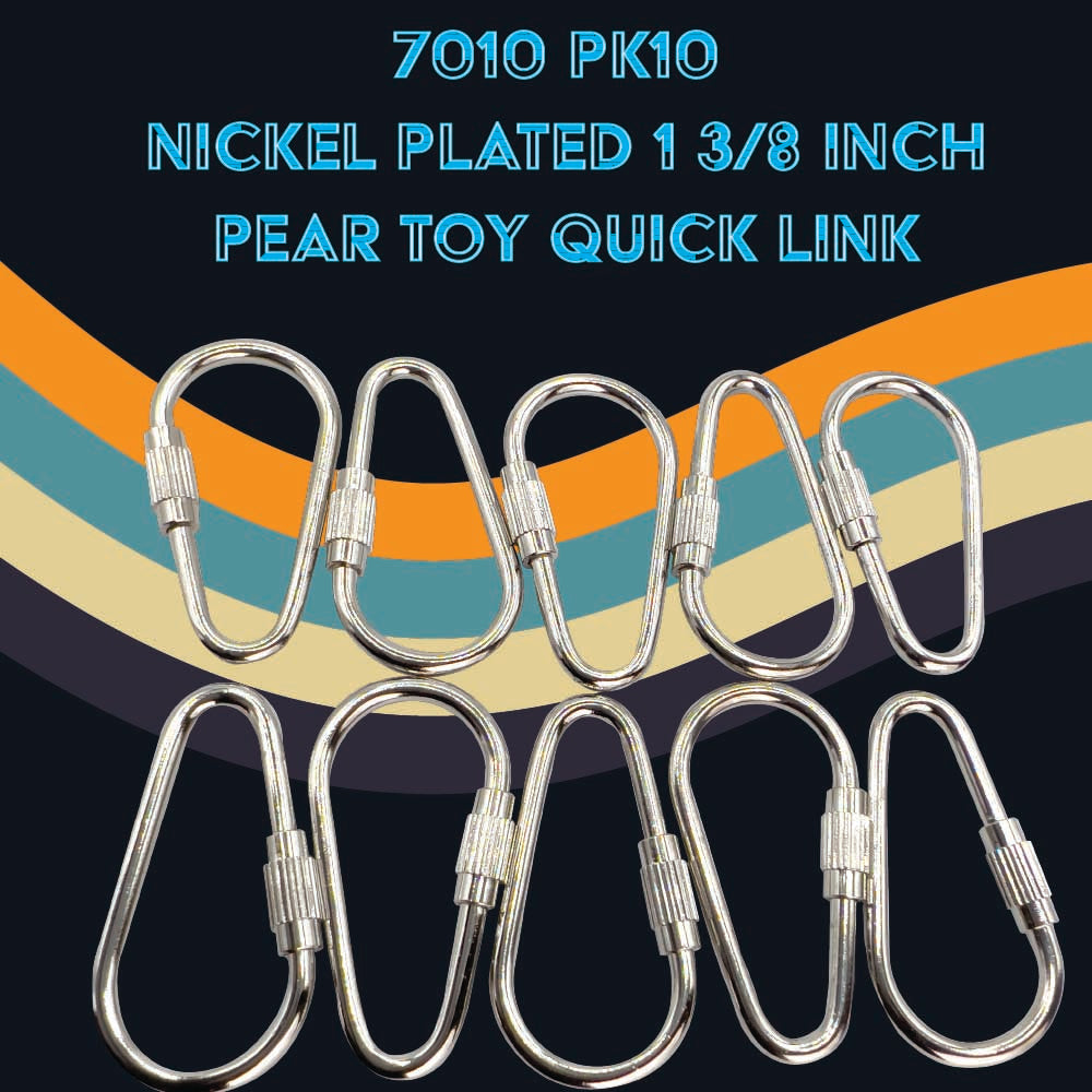7010 Nickel Plated 1 3/8 Inch Pear Toy Quick Link
