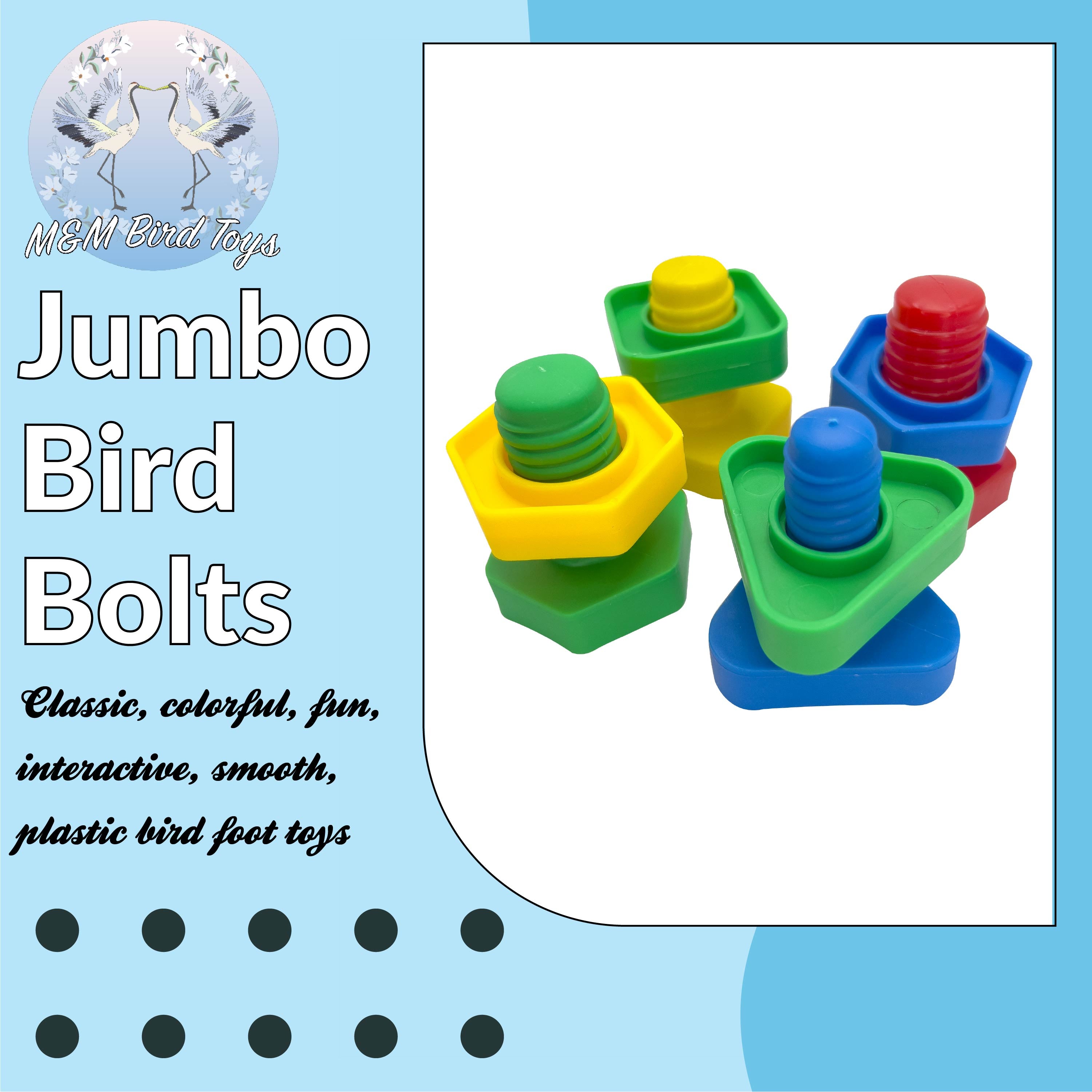 1002 Jumbo Bird Bolts - Pk4, Pk8, or Pk12